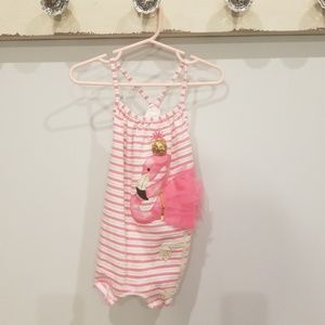 9-12 Months Mudpie Flamingo Romper
